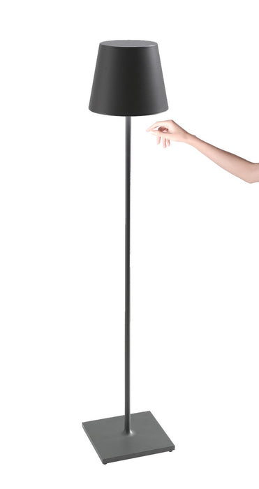 Zafferano LD0360N3 LED Floor Lamp, Dark grey
