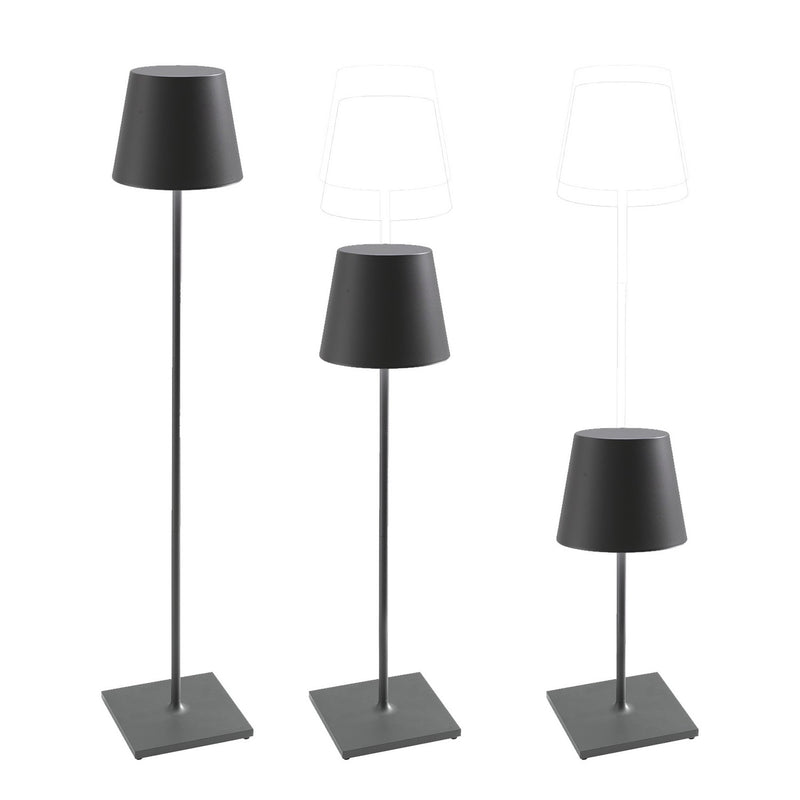 Zafferano LD0360N3 LED Floor Lamp, Dark grey