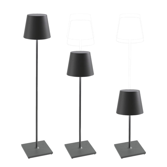 Zafferano LD0360N3 LED Floor Lamp, Dark grey