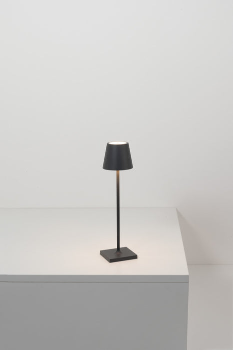 Zafferano LD0490D3 LED Table Lamp, Black
