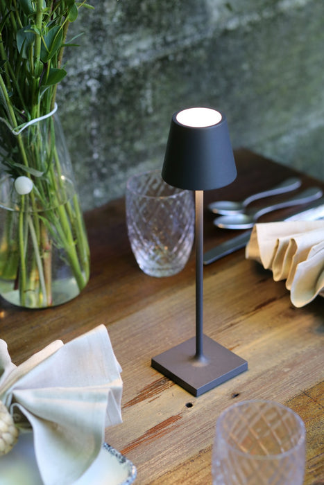 Zafferano LD0490N3 LED Table Lamp, Dark Grey
