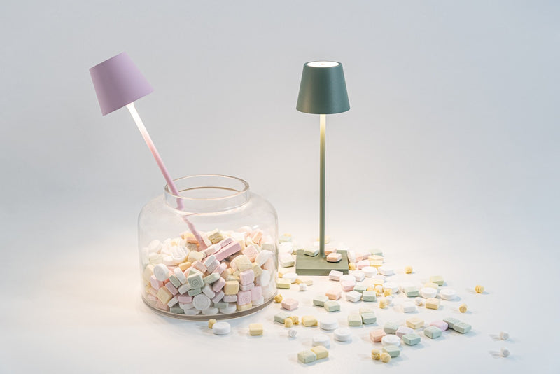 Zafferano LD0490G3 LED Table Lamp, Sage