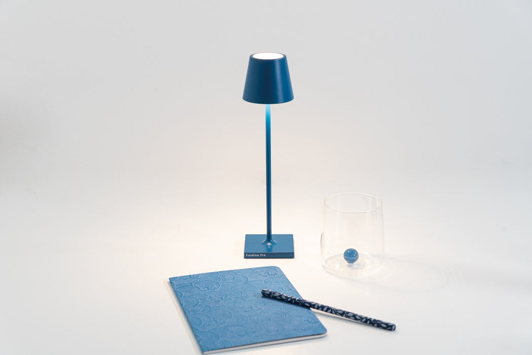 Zafferano LD0490K3 LED Table Lamp, Capri Blue