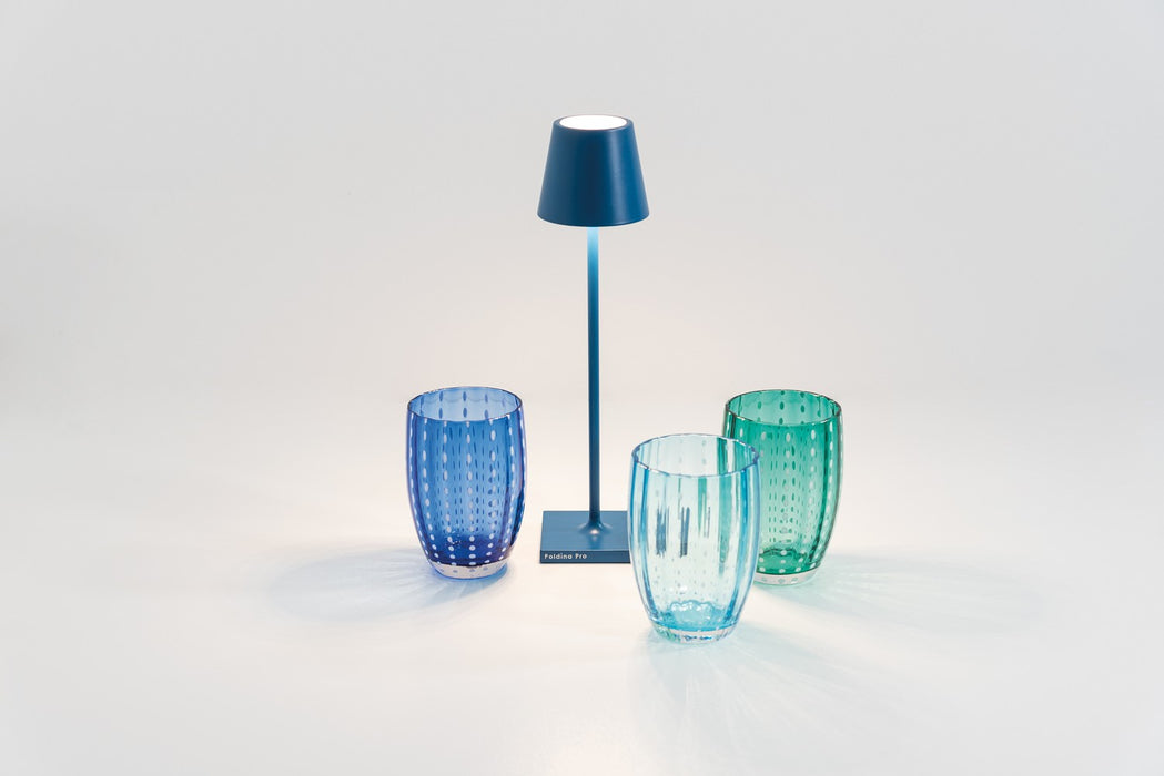 Zafferano LD0490K3 LED Table Lamp, Capri Blue