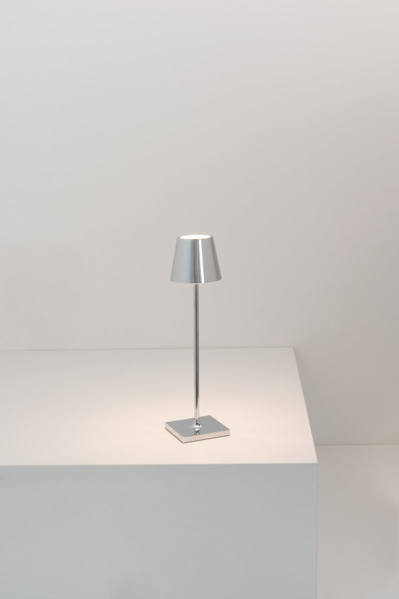 Zafferano LD0490C3 LED Table Lamp, Chrome