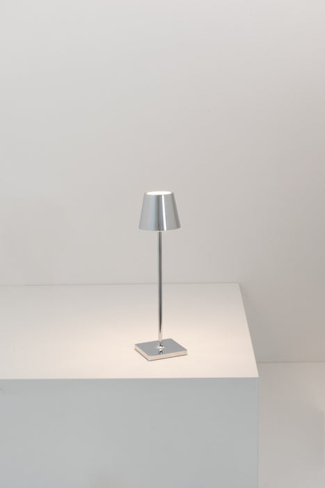 Zafferano LD0490C3 LED Table Lamp, Chrome