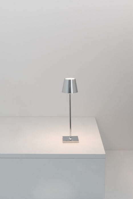 Zafferano LD0490C3 LED Table Lamp, Chrome