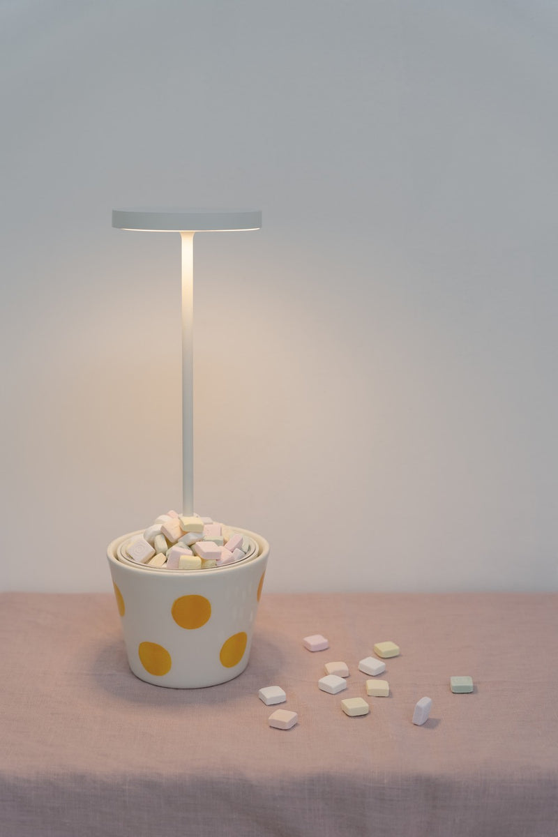 Zafferano LD0420B4 LED Table Lamp, White