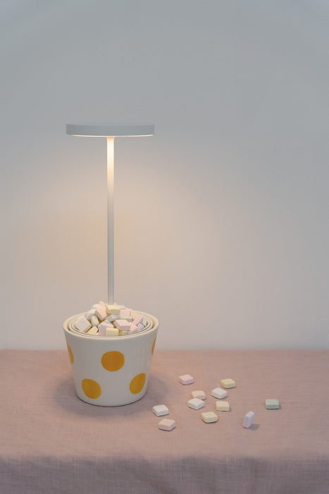 Zafferano LD0420B4 LED Table Lamp, White