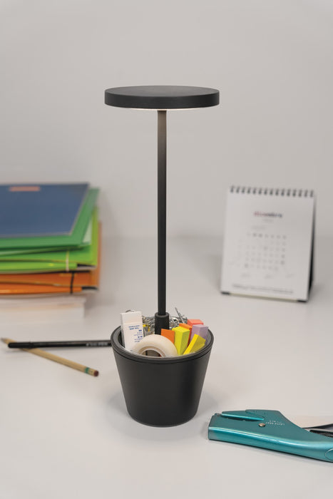 Zafferano LD0420N4 LED Table Lamp, Dark Grey