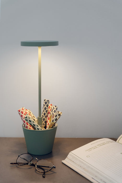 Zafferano LD0420G4 LED Table Lamp, Sage Green