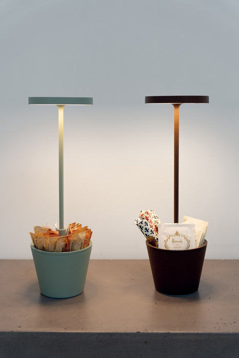 Zafferano LD0420G4 LED Table Lamp, Sage Green