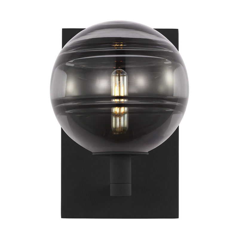 Visual Comfort Modern 700WSSDNKB One Light Wall Sconce, Nightshade Black