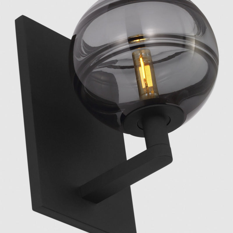 Visual Comfort Modern 700WSSDNKB One Light Wall Sconce, Nightshade Black