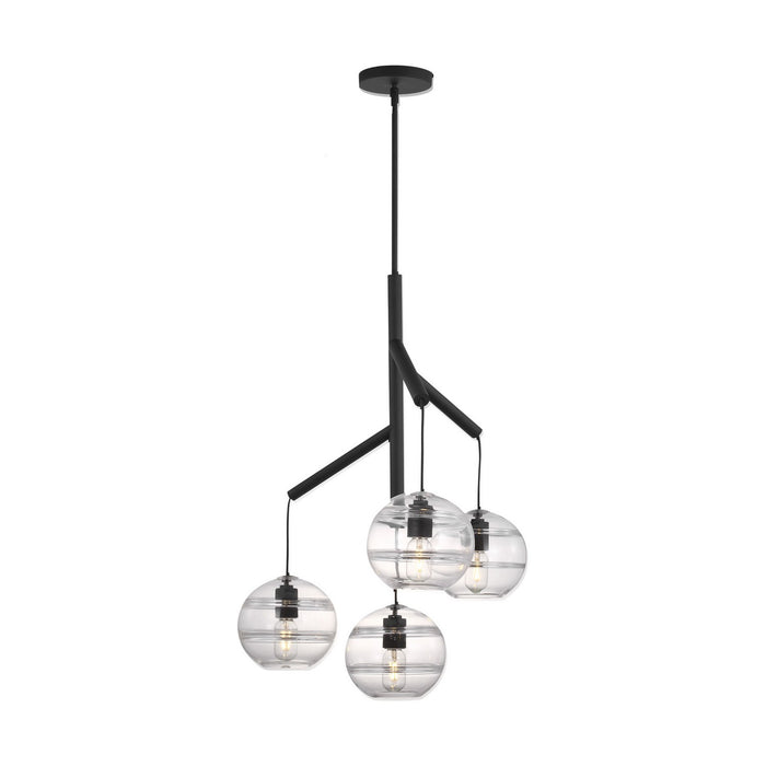 Visual Comfort Modern 700SDNMPR1CB-LED927 LED Chandelier, Nightshade Black