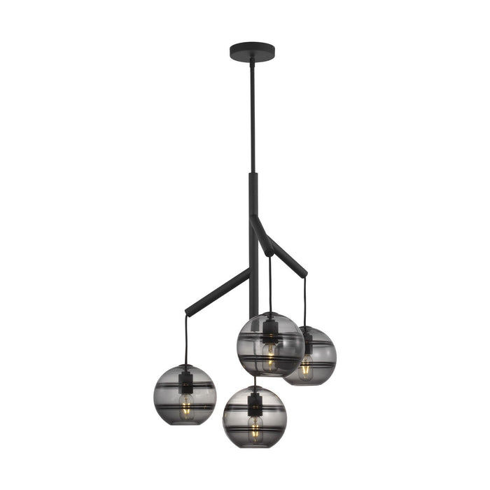 Visual Comfort Modern 700SDNMPR1KB-LED927 LED Chandelier, Nightshade Black