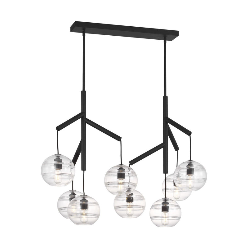 Visual Comfort Modern 700SDNMPL2CB-LED927 LED Chandelier, Nightshade Black