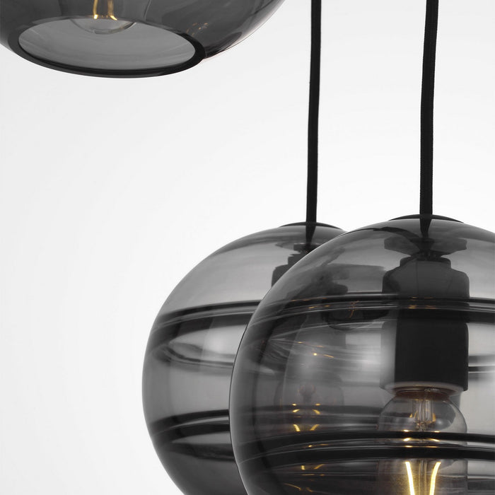 Visual Comfort Modern 700SDNMPL2KB Eight Light Chandelier, Nightshade Black