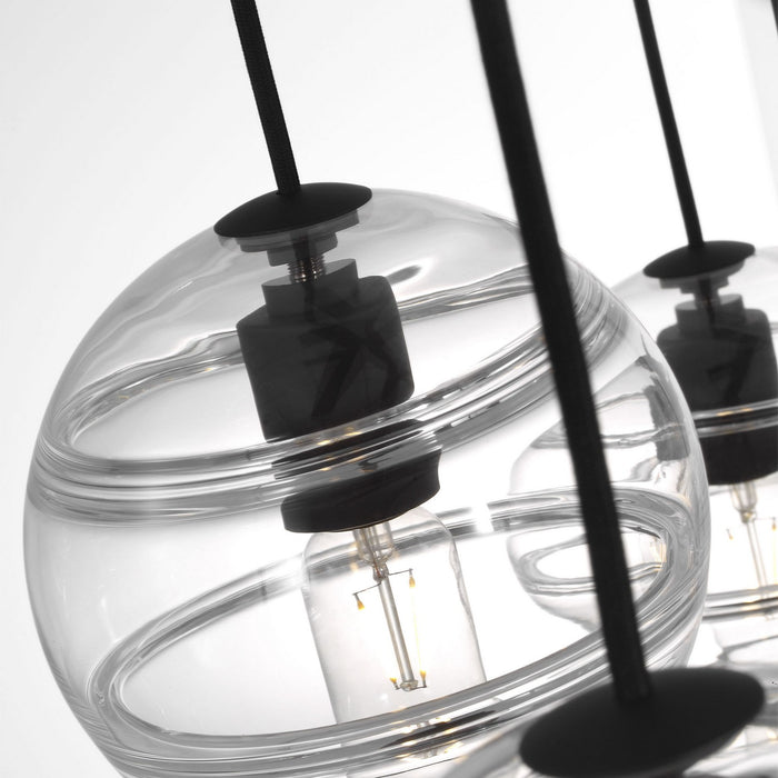 Visual Comfort Modern 700SDNMPL3CB 12 Light Chandelier, Nightshade Black