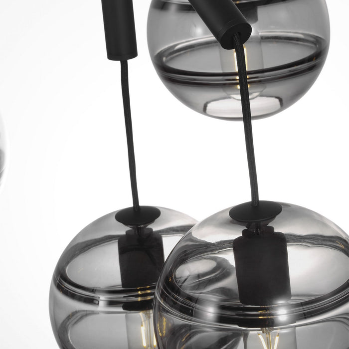 Visual Comfort Modern 700SDNMPL3KB 12 Light Chandelier, Nightshade Black