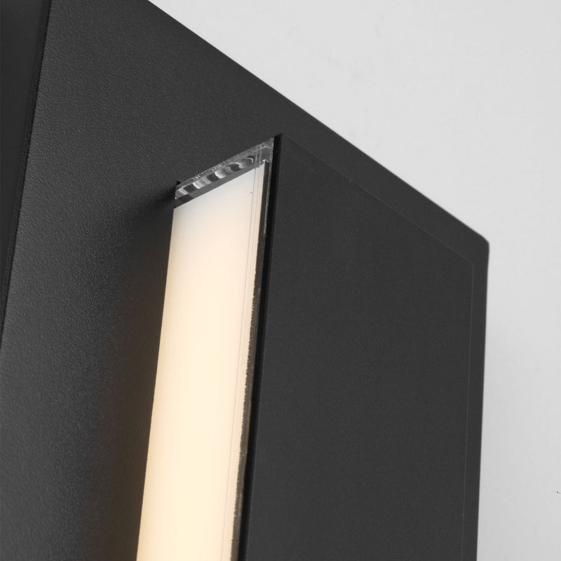 Visual Comfort Modern 700OWASP9308DBUNVSLF LED Outdoor Wall Mount, Black