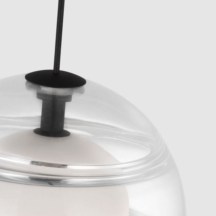 Visual Comfort Modern 700TDSDNLPCB One Light Pendant, Nightshade Black