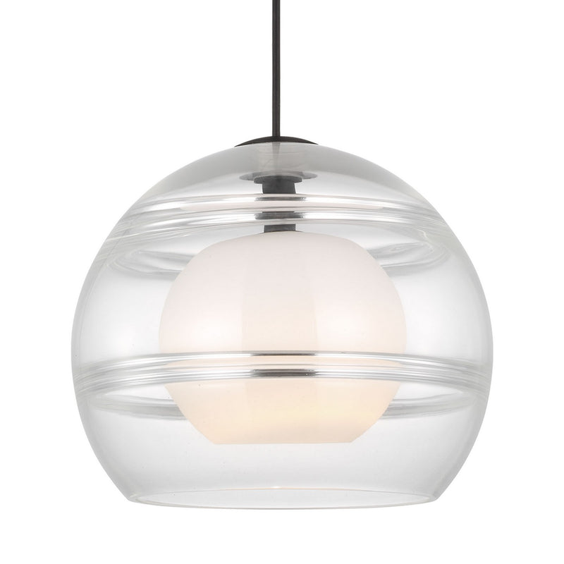 Visual Comfort Modern 700TDSDNLPCB-LED927 LED Pendant, Nightshade Black