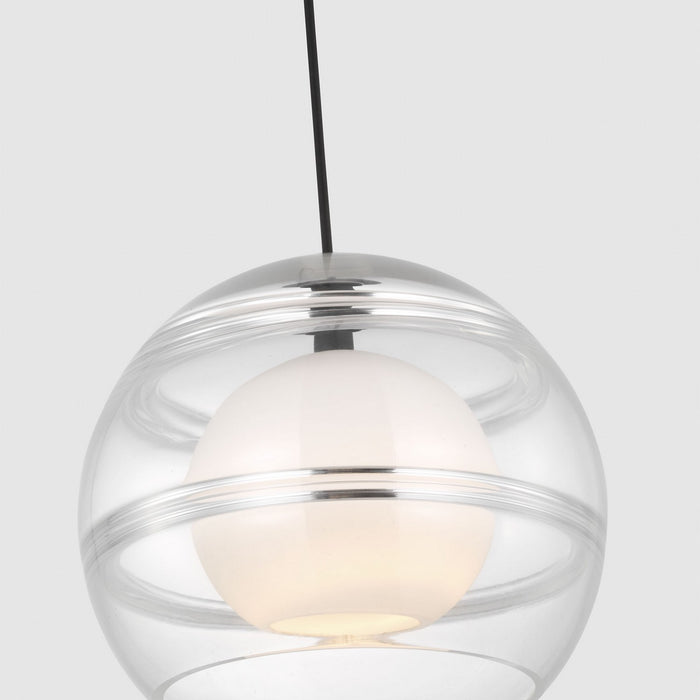 Visual Comfort Modern 700TDSDNLPCB-LED927 LED Pendant, Nightshade Black