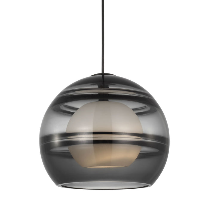 Visual Comfort Modern 700TDSDNLPKB One Light Pendant, Nightshade Black