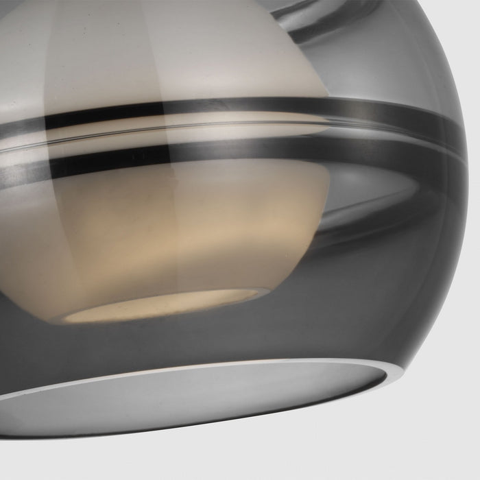 Visual Comfort Modern 700TDSDNLPKB One Light Pendant, Nightshade Black