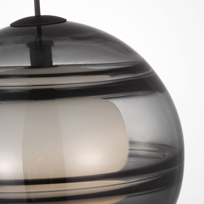 Visual Comfort Modern 700TDSDNLPKB One Light Pendant, Nightshade Black