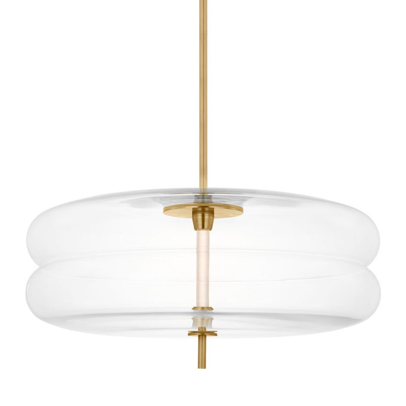 Visual Comfort Modern SLPD31027CNB LED Pendant, Natural Brass