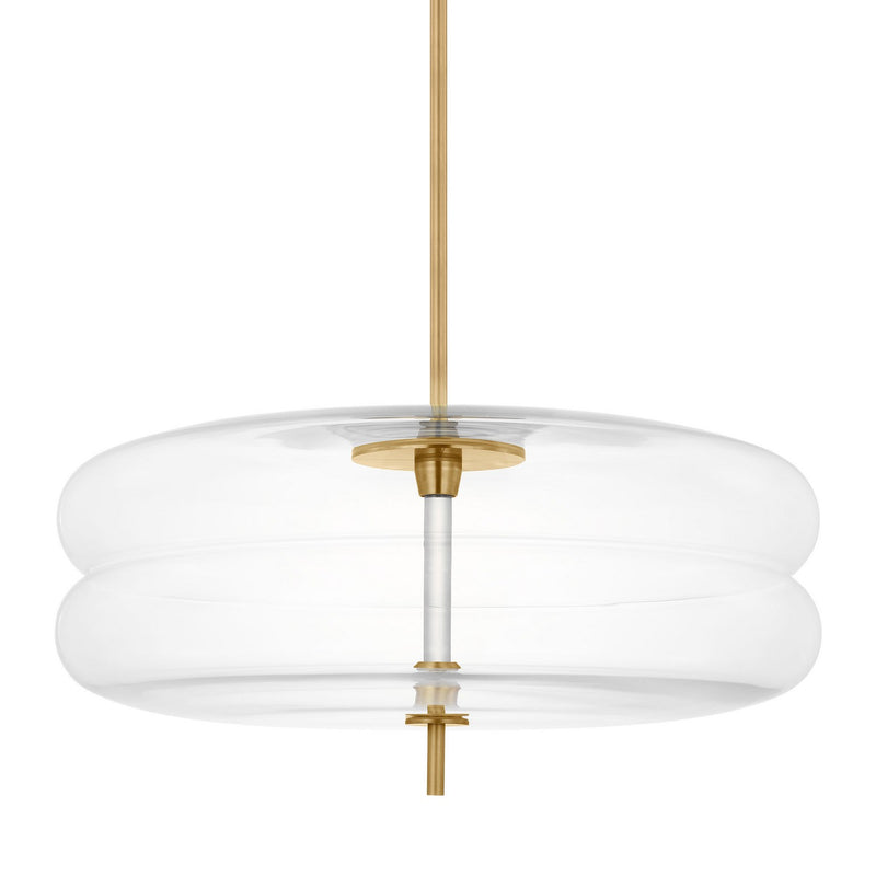 Visual Comfort Modern SLPD31027CNB LED Pendant, Natural Brass