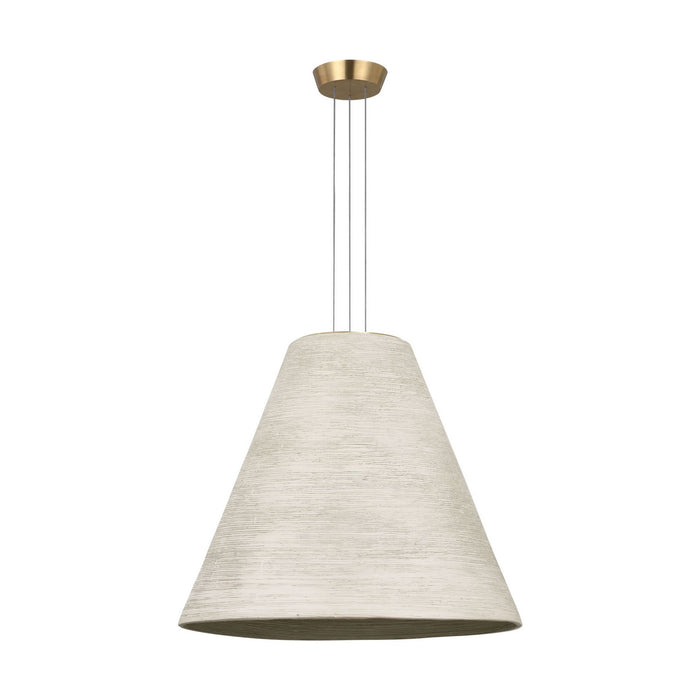 Visual Comfort Modern SLPD12527CRNB LED Pendant, Natural Brass