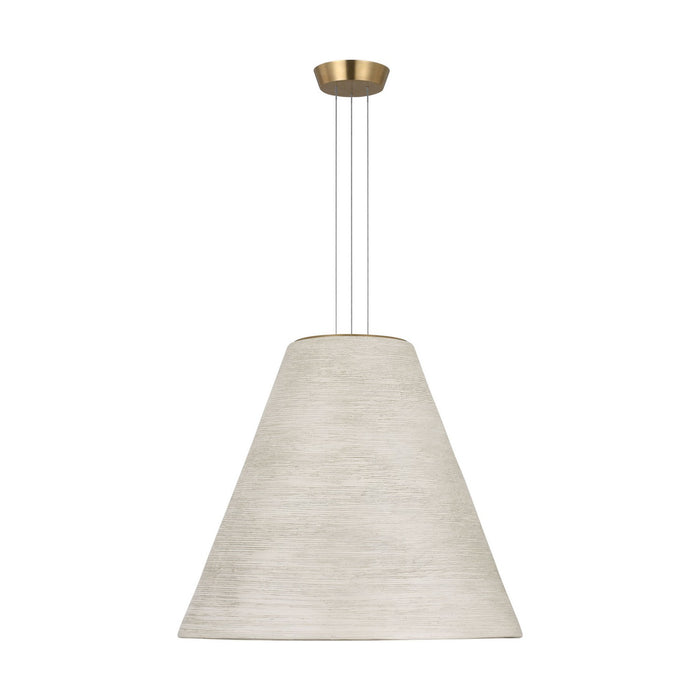 Visual Comfort Modern SLPD12527CRNB LED Pendant, Natural Brass