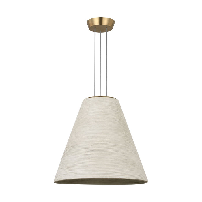 Visual Comfort Modern SLPD12627CRNB LED Pendant, Natural Brass