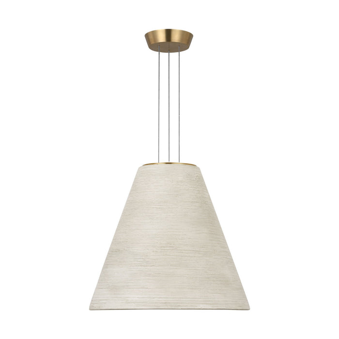 Visual Comfort Modern SLPD12627CRNB LED Pendant, Natural Brass