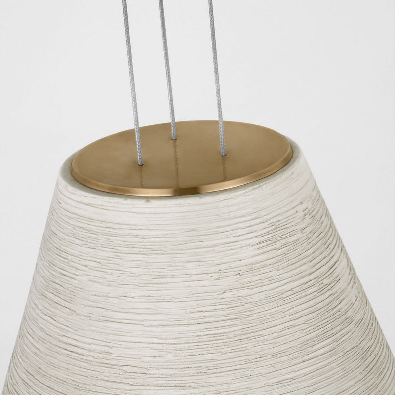 Visual Comfort Modern SLPD12627CRNB LED Pendant, Natural Brass