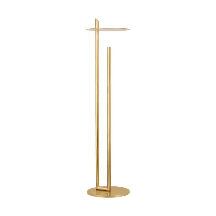 Visual Comfort Modern KWFL21927NB LED Floor Lamp, Natural Brass