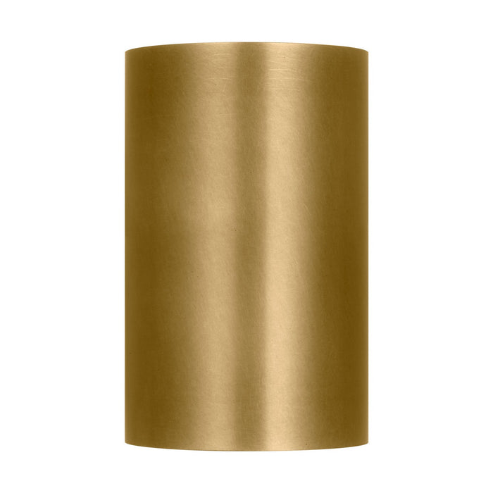 Visual Comfort Modern SLOWS28827NB LED Outdoor Wall Mount, Natural Brass
