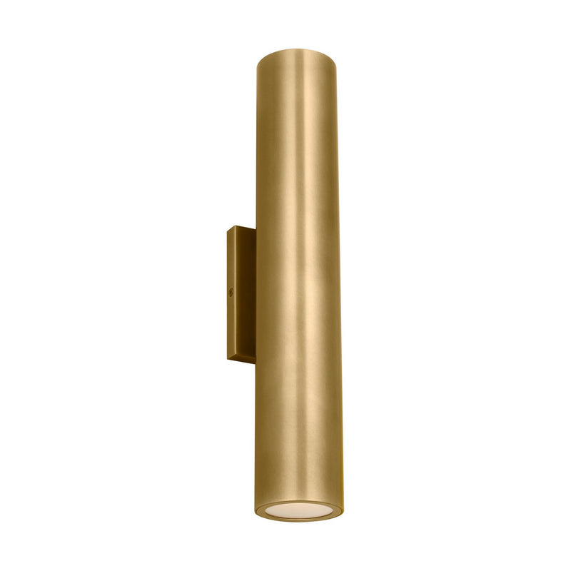 Visual Comfort Modern SLOWS29027NB LED Outdoor Wall Mount, Natural Brass