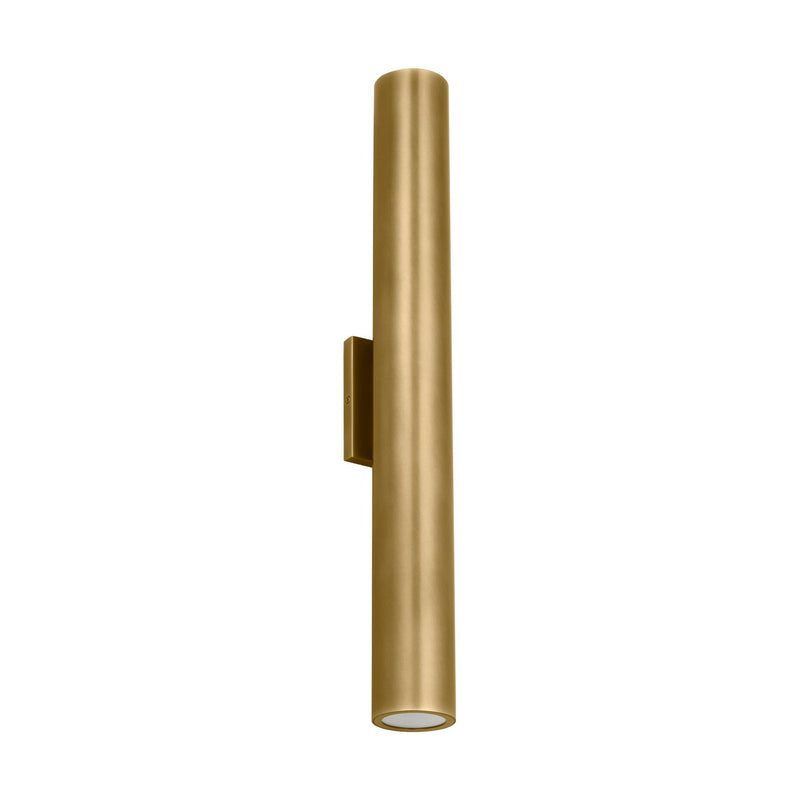 Visual Comfort Modern SLOWS29127NB LED Outdoor Wall Mount, Natural Brass