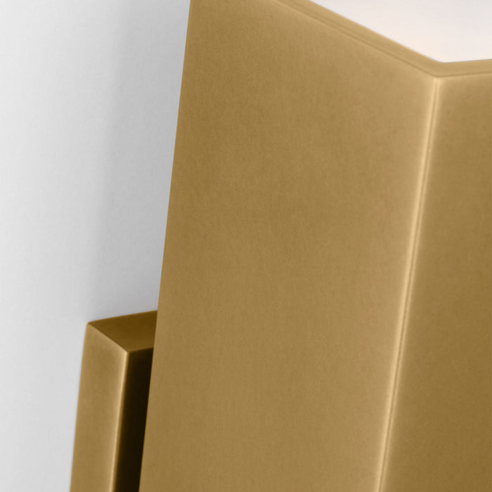 Visual Comfort Modern SLOWS29327NB LED Outdoor Wall Mount, Natural Brass