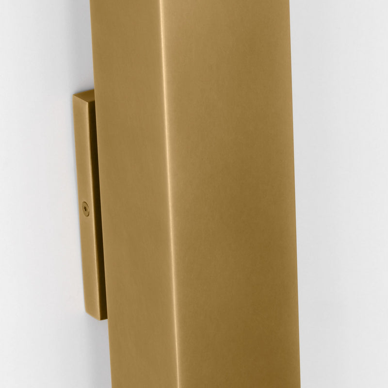 Visual Comfort Modern SLOWS29427NB LED Outdoor Wall Mount, Natural Brass