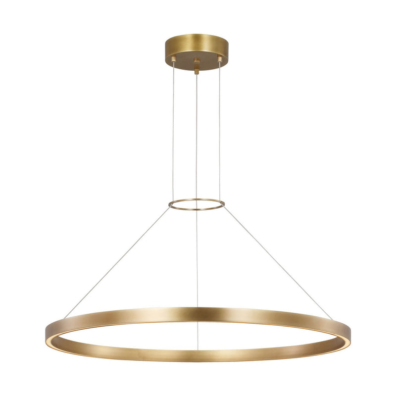 Visual Comfort Modern SLCH14930BR LED Chandelier, Plated Brass