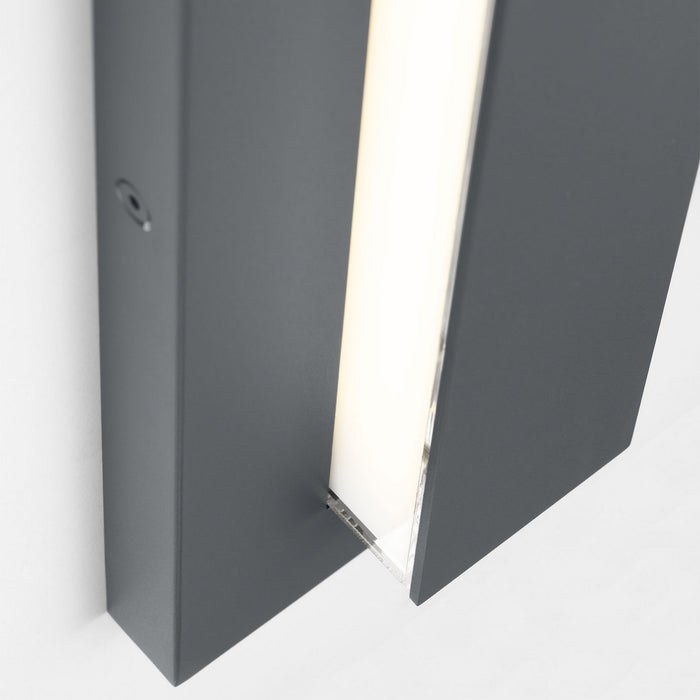 Visual Comfort Modern SLOWS30130H LED Outdoor Wall Mount, Charcoal