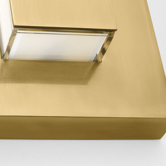 Visual Comfort Modern SLOWS30130NB LED Outdoor Wall Mount, Natural Brass