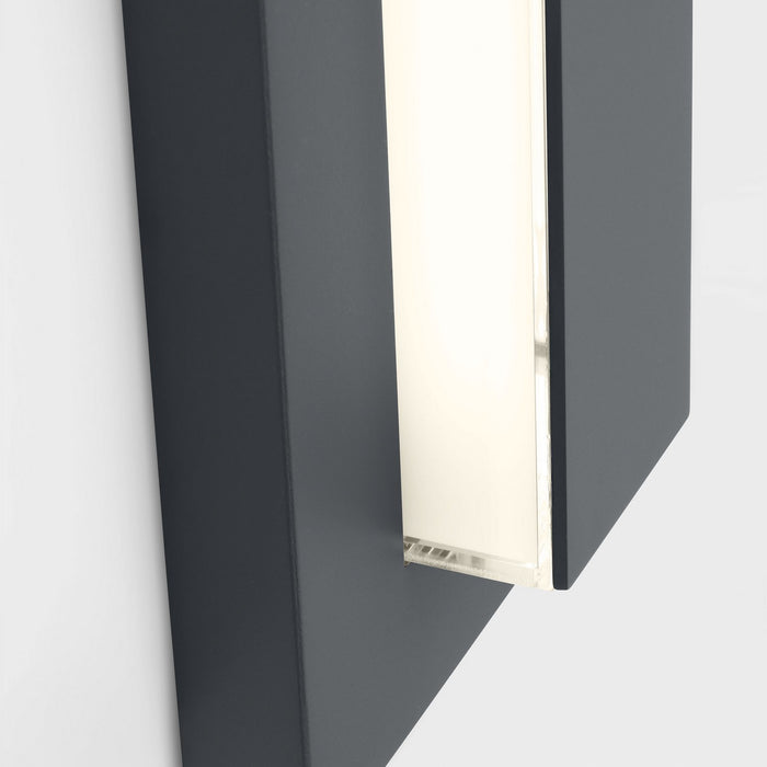 Visual Comfort Modern SLOWS30230H LED Outdoor Wall Mount, Charcoal
