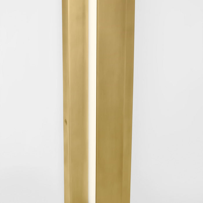 Visual Comfort Modern SLOWS30230NB LED Outdoor Wall Mount, Natural Brass