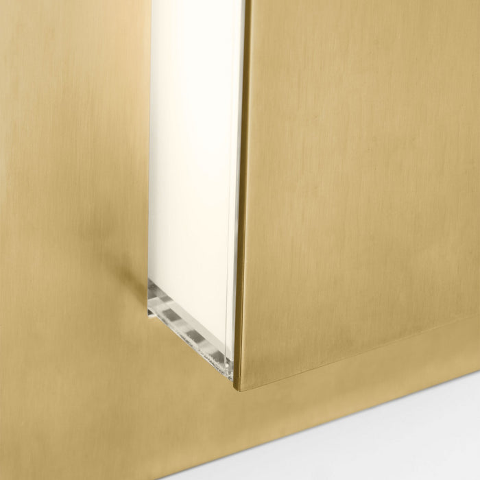Visual Comfort Modern SLOWS30230NB LED Outdoor Wall Mount, Natural Brass